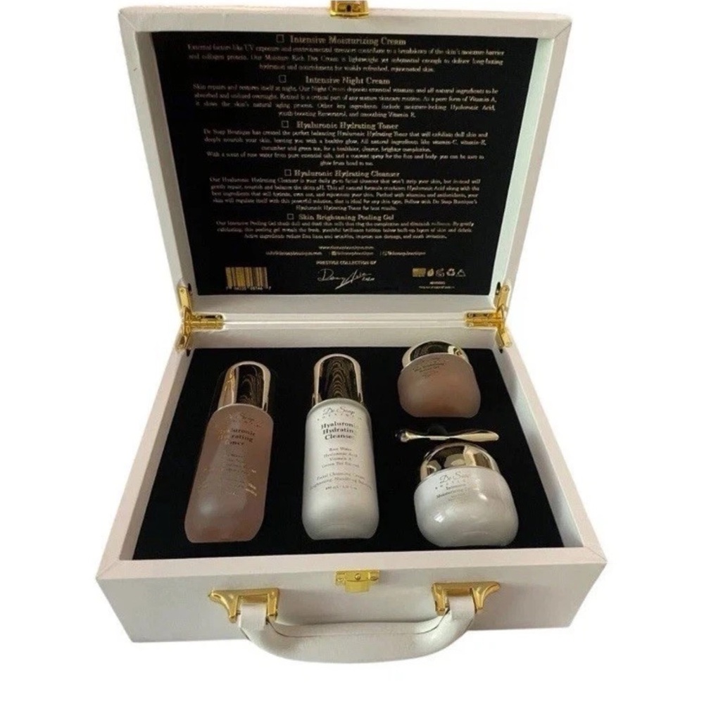 De Soap Boutique Prestige Collection 5‑Piece Skincare Kit – New with Gift Box